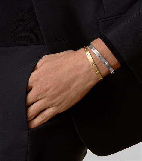 bracelet pour homme cartier|largest men's Cartier love bracelet.